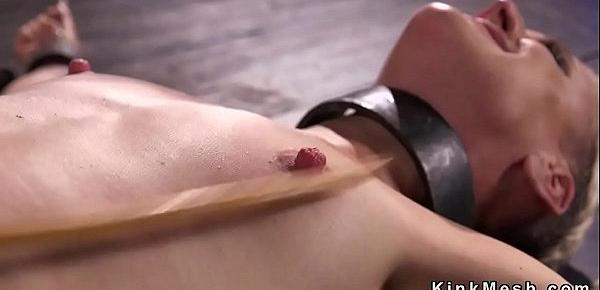  Small tits slave whipped and tortured